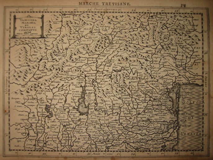Mercator Gerard - Hondius Jodocus Tarvisina Marchia et Tirolis Comitatus 1630 Amsterdam